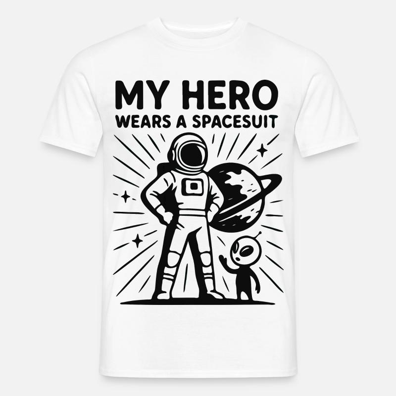 Héros de l’espace en combinaison spatiale - T-shirt homme - blanc