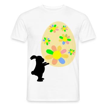 Cadeaux de Pâques de lapins de Pâques pour les lapins de Pâques - T-shirt homme - blanc - Devant - AI Model Male 178 dark (178cm)