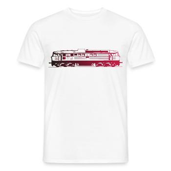 Russische Diesellok schwarzrot - Männer T-Shirt - Weiß - Vorne - AI Model Male 178 dark (178cm)