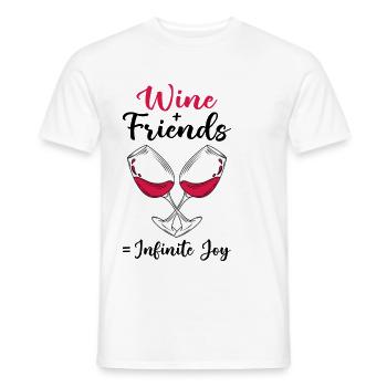 Vin Vin Rouge - T-shirt homme - blanc - Devant - AI Model Male 178 dark (178cm)