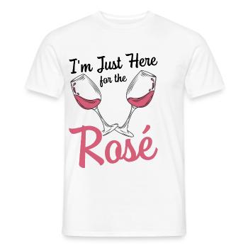 Wein Rosé - Männer T-Shirt - Weiß - Vorne - AI Model Male 178 dark (178cm)