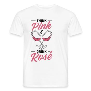 Wine Rosé - Men's T-Shirt - white - Front - AI Model Male 178 dark (178cm)