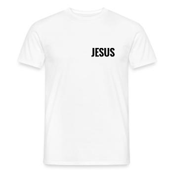 coeur de jésus - T-shirt homme - blanc - Devant - AI Model Male 178 dark (178cm)