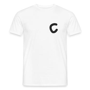 Buchstabe C - Männer T-Shirt - Weiß - Vorne - AI Model Male 178 dark (178cm)