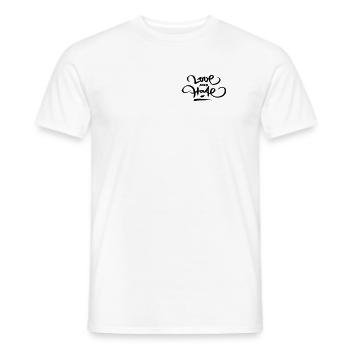 Amour et haine - T-shirt homme - blanc - Devant - AI Model Male 178 dark (178cm)