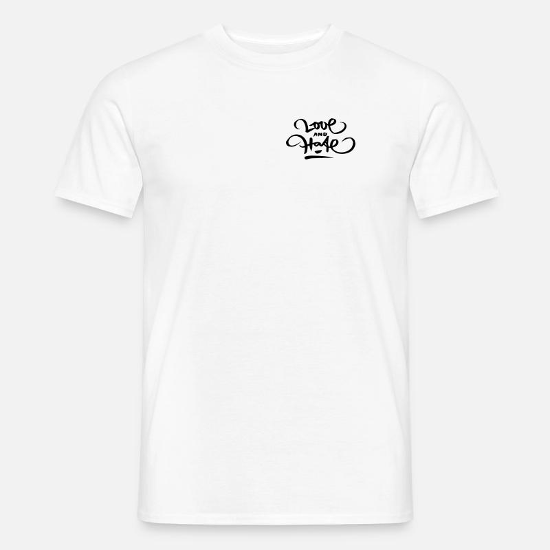 Love and Hate - Männer T-Shirt - Weiß