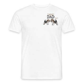 Beagle's dad - Men's T-Shirt - white - Front - AI Model Male 178 dark (178cm)