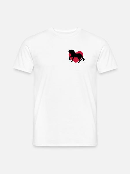 Pferd Liebe - Männer T-Shirt - Weiß