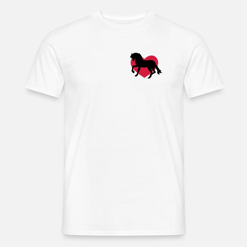 Pferd Liebe - Männer T-Shirt - Weiß