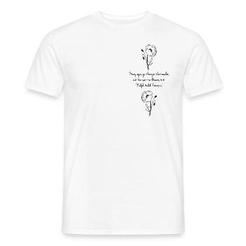 Flowers in the meadow - Men's T-Shirt - white - Front - AI Model Male 178 dark (178cm)