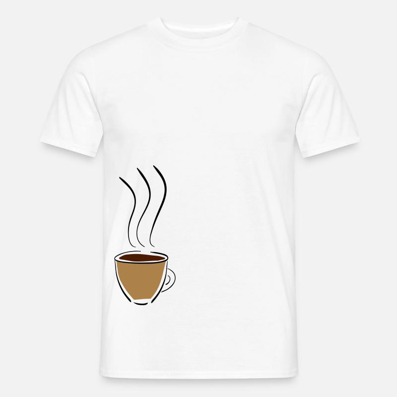 kaffee - Männer T-Shirt - Weiß