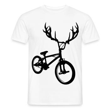 BMX sauvage - T-shirt homme - blanc - Devant - AI Model Male 178 dark (178cm)