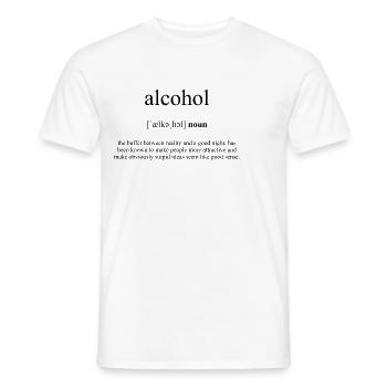 Alcohol (Alkohol) Definition Dictionary - Männer T-Shirt - Weiß - Vorne - AI Model Male 178 dark (178cm)