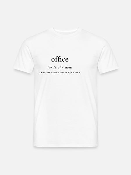 Office (Büro) Definition Dictionary - Männer T-Shirt - Weiß