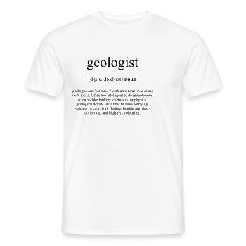Geologist (Geologe) Definition Dictionary - Männer T-Shirt - Weiß - Vorne - AI Model Male 178 dark (178cm)