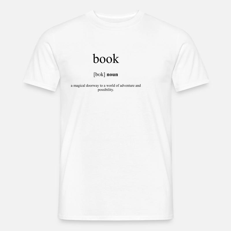 Book (Buch) Definition Dictionary - Männer T-Shirt - Weiß