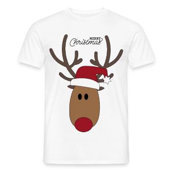 Christmas - Men's T-Shirt - white - Front - AI Model Male 178 dark (178cm)