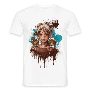 Dame douce - T-shirt homme - blanc - Devant - AI Model Male 178 dark (178cm)