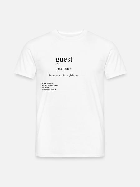 Guest | Gast Definition Dictionary - Männer T-Shirt - Weiß
