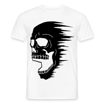 Black Skull und Geschwindigkeit - Männer T-Shirt - Weiß - Vorne - AI Model Male 178 dark (178cm)