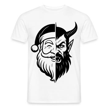 Weihnachtsmann und Weihnachtsmann Peitscher - Männer T-Shirt - Weiß - Vorne - AI Model Male 178 dark (178cm)