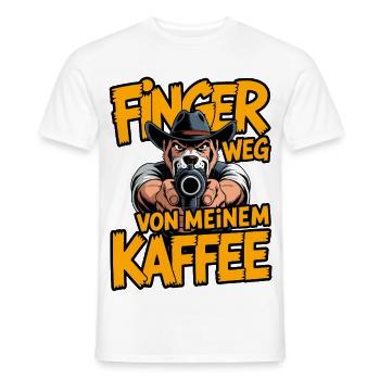 Finger Weg Von Meinem Kaffee - Männer T-Shirt - Weiß - Vorne - AI Model Male 178 dark (178cm)