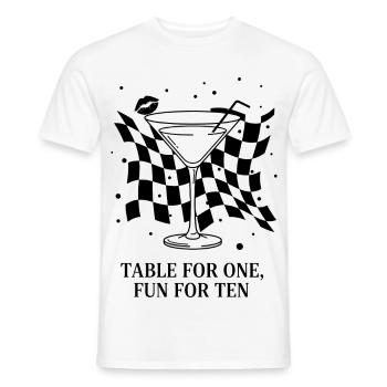Table For One Martini Party - Men's T-Shirt - white - Front - AI Model Male 178 dark (178cm)