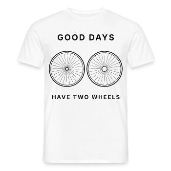 GOOD DAYS HAVE TWO WHEELS – Fahrrad Design - Männer T-Shirt - Weiß - Vorne - AI Model Male 178 dark (178cm)