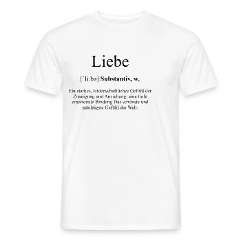 Liebe Definition Dictionary - Männer T-Shirt - Weiß - Vorne - AI Model Male 178 dark (178cm)