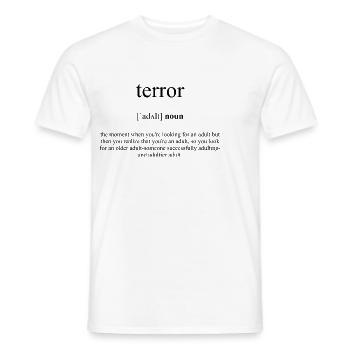 Terror Definition Dictionary - Männer T-Shirt - Weiß - Vorne - AI Model Male 178 dark (178cm)