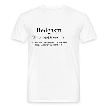Bedgasm Definition Dictionary - Männer T-Shirt - Weiß - Vorne - AI Model Male 178 dark (178cm)