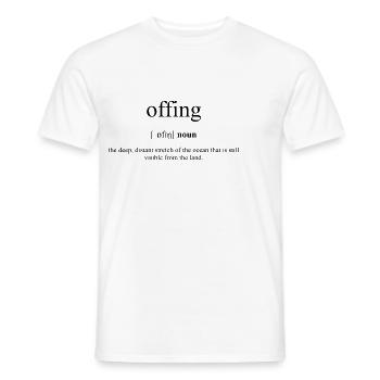 Offing Definition Dictionary - Männer T-Shirt - Weiß - Vorne - AI Model Male 178 dark (178cm)