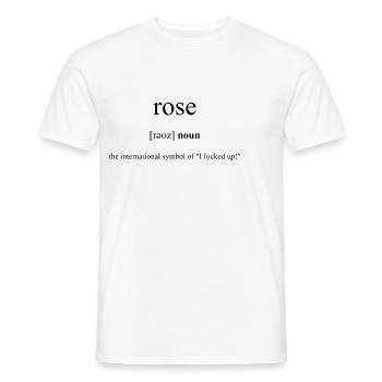 Rose Definition Dictionary - Männer T-Shirt - Weiß - Vorne - AI Model Male 178 dark (178cm)