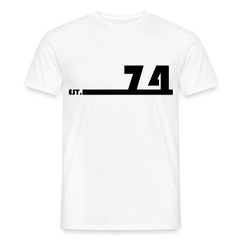74_Black_Bauhaus93 - Männer T-Shirt - Weiß - Vorne - AI Model Male 178 dark (178cm)