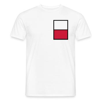 Pologne Pologne Polska T-Shirt Polska Cadeaux - T-shirt homme - blanc - Devant - AI Model Male 178 dark (178cm)