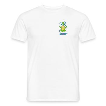 Yoga work sport turtle meditation - Men's T-Shirt - white - Front - AI Model Male 178 dark (178cm)