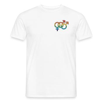 Bi Male Spirit - Männer T-Shirt - Weiß - Vorne - AI Model Male 178 dark (178cm)