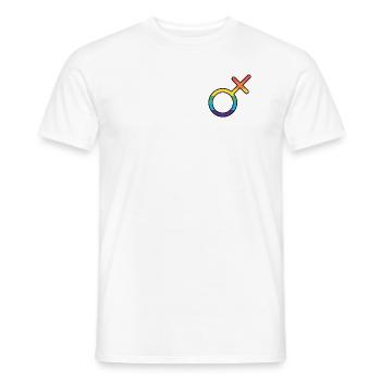 Trans Male Pride - Männer T-Shirt - Weiß - Vorne - AI Model Male 178 dark (178cm)