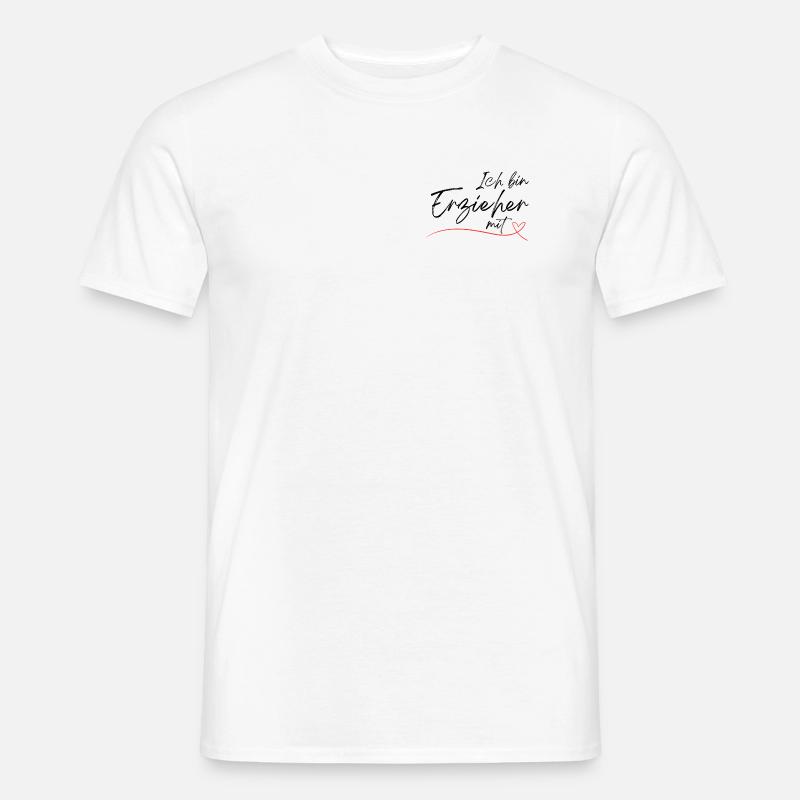 Erzieher mit Herz - Männer T-Shirt - Weiß