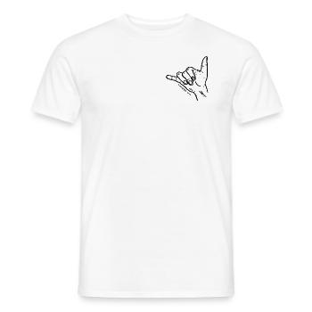 Shaka Hand - Men's T-Shirt - white - Front - AI Model Male 178 dark (178cm)