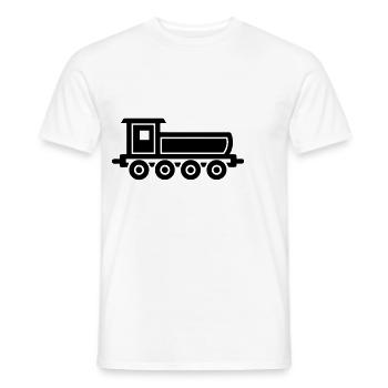 locomotive - Men's T-Shirt - white - Front - AI Model Male 178 dark (178cm)