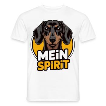 Dackel mein Spirit mein Seelenhund - Männer T-Shirt - Weiß - Vorne - AI Model Male 178 dark (178cm)