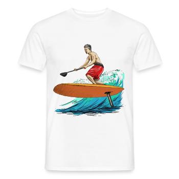 foiling - Men's T-Shirt - white - Front - AI Model Male 178 dark (178cm)