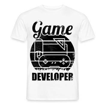 Lustiger Spieleentwickler - Männer T-Shirt - Weiß - Vorne - AI Model Male 178 dark (178cm)
