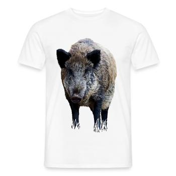 Wildschwein - Männer T-Shirt - Weiß - Vorne - AI Model Male 178 dark (178cm)