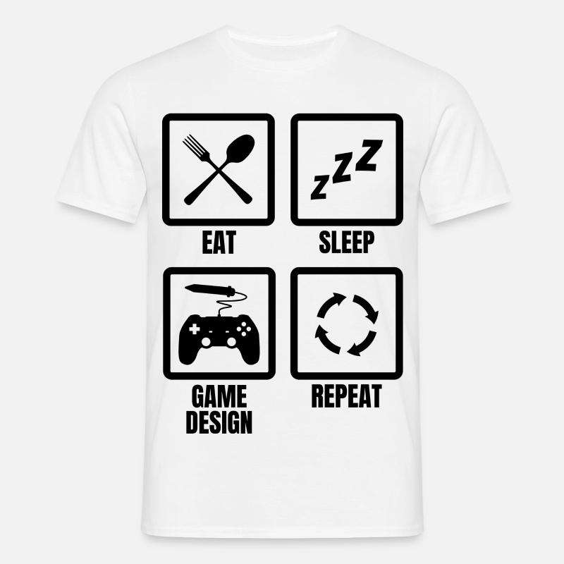 Game Design Routine - Männer T-Shirt - Weiß