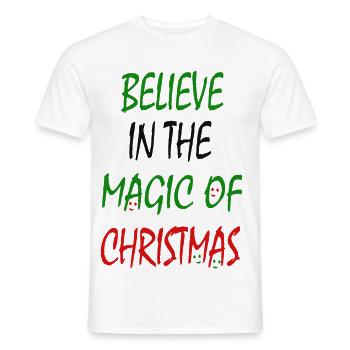 Croyez en la magie de Noël - T-shirt homme - blanc - Devant - AI Model Male 178 dark (178cm)