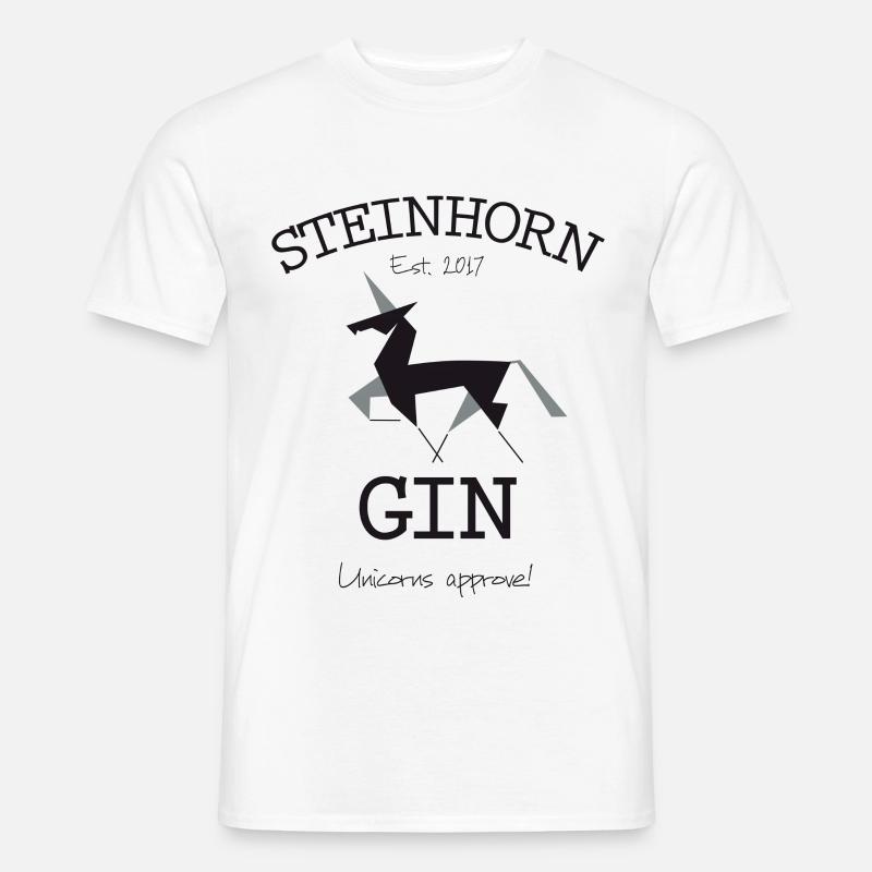 Steinhorn Gin - Est. 2017 - Männer T-Shirt - Weiß
