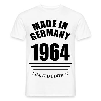 Fabriqué en Allemagne 1964 édition limitée - T-shirt homme - blanc - Devant - AI Model Male 178 dark (178cm)