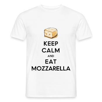 Keep Calm and Eat Mozzarella - Männer T-Shirt - Weiß - Vorne - AI Model Male 178 dark (178cm)